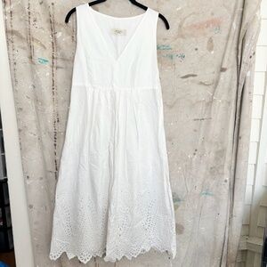 Weekend Max Mara White Eyelet Midi Dress